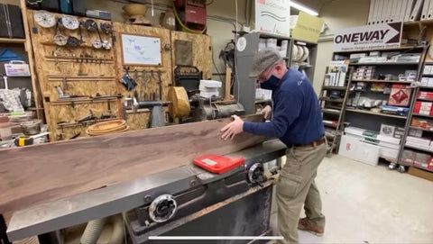 cut lumber for console table