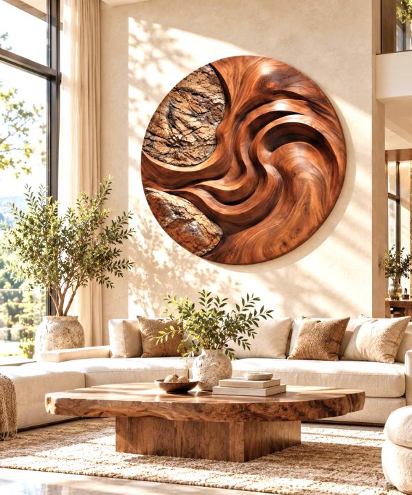Alternative view of AWA 15 Unique Wall-mounted Organic Wooden Sculpture Handcrafted Wooden Wall Art Sculpture For Living Room Furniture Wall Decoration