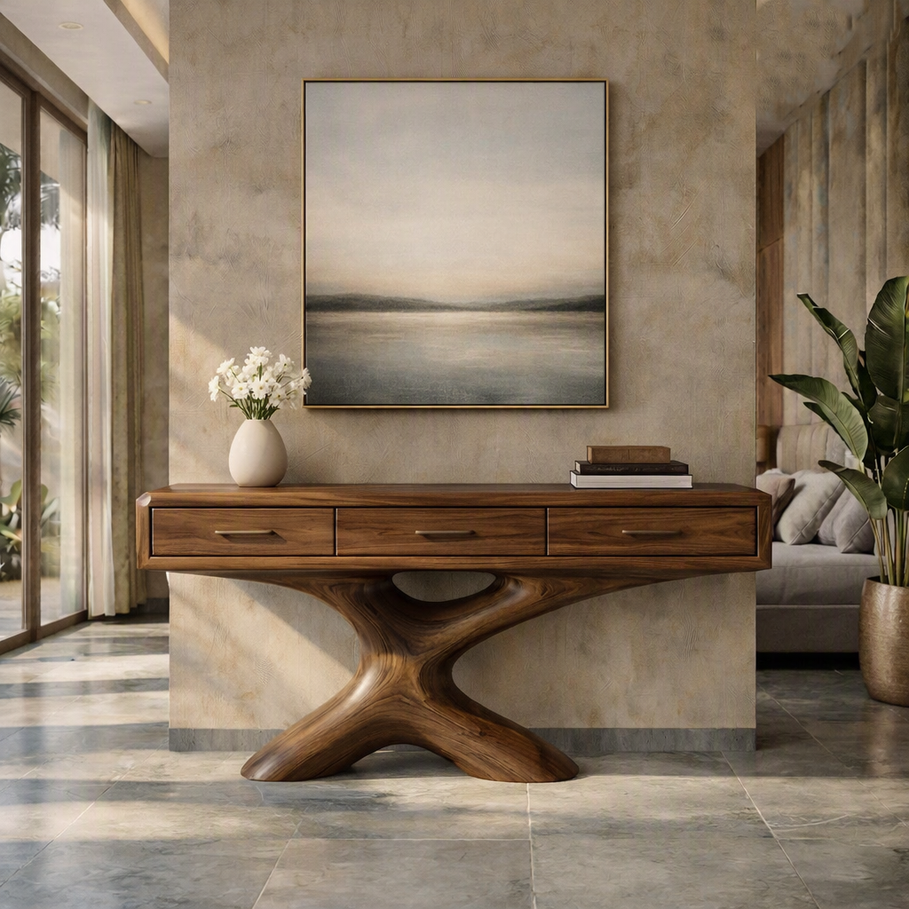 Rustic Live Edge Console Table Entryway Design Rustic Live Edge Console Table Entryway Design Handcrafted Accent Table Furniture