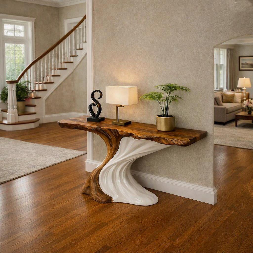 Unique Design Handmade Natural Solid Wood Console Table Entrance Table Luxury Living Room Furniture New Home Decoration Luxali - Image 2