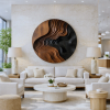 Handcrafted Modular Wooden Sculpture Wall-mounted Organic Wood Art for Living Room Furniture Unique Wood Wall Decoration