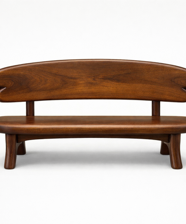 Luxali C008 Price At Factory Stunning Handcrafted Solid Walnut Outdoor Bench Modern Design Eco-friendly Durable 3-seater