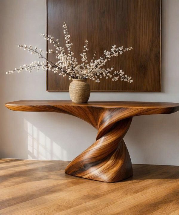 Alternative view of Luxali Unique Design Handmade Solid Wood Modern Console Table Apartment Luxury Living Room New Home Decoration Drif03 Model