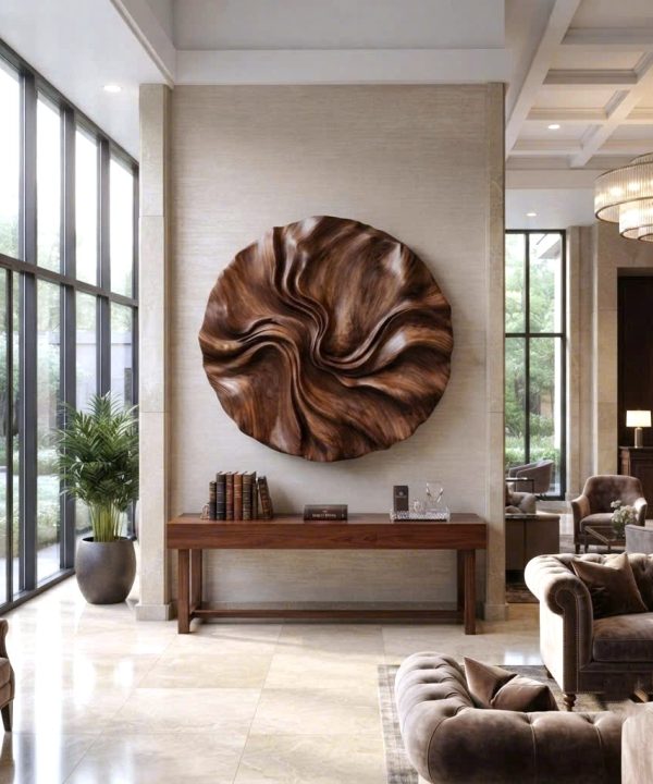 Modular Wall-mounted Organic Wooden Sculpture Handcrafted Wooden Wall Art Sculpture For Living Room Furniture Wall Decoration