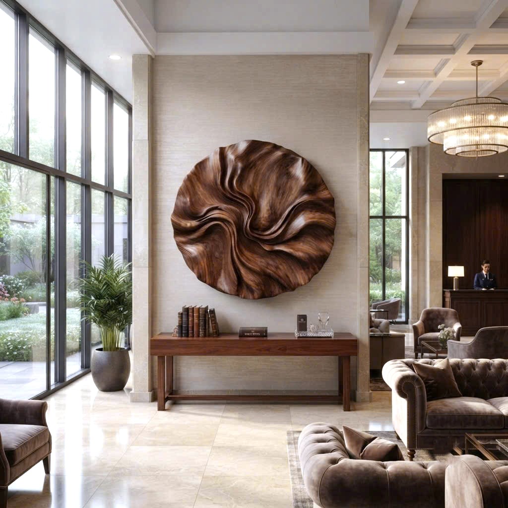 Modular Wall-mounted Organic Wooden Sculpture Handcrafted Wooden Wall Art Sculpture For Living Room Furniture Wall Decoration