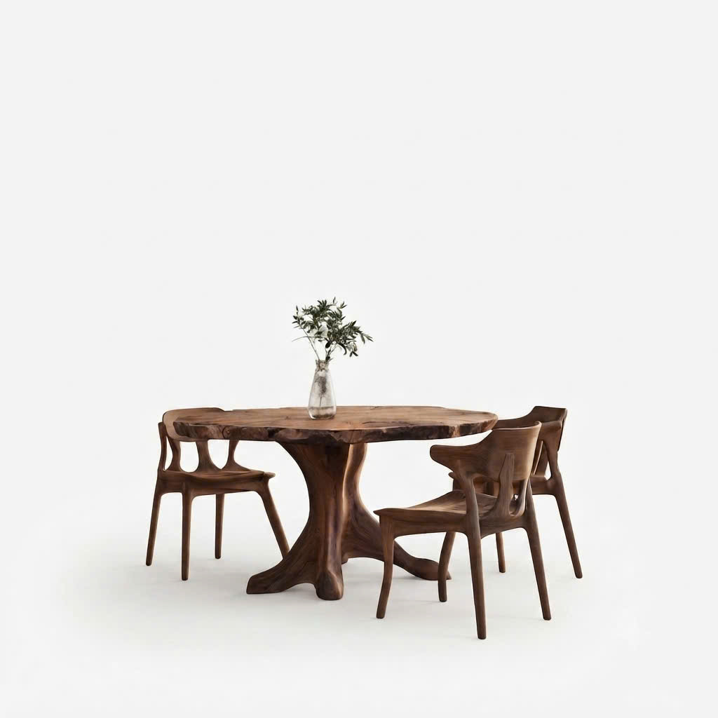 Luxali Wooden Luxurious and uniquely crafted wooden dining table ( chairs not included) designed to create a warm and inviting atmosphere. - Image 6