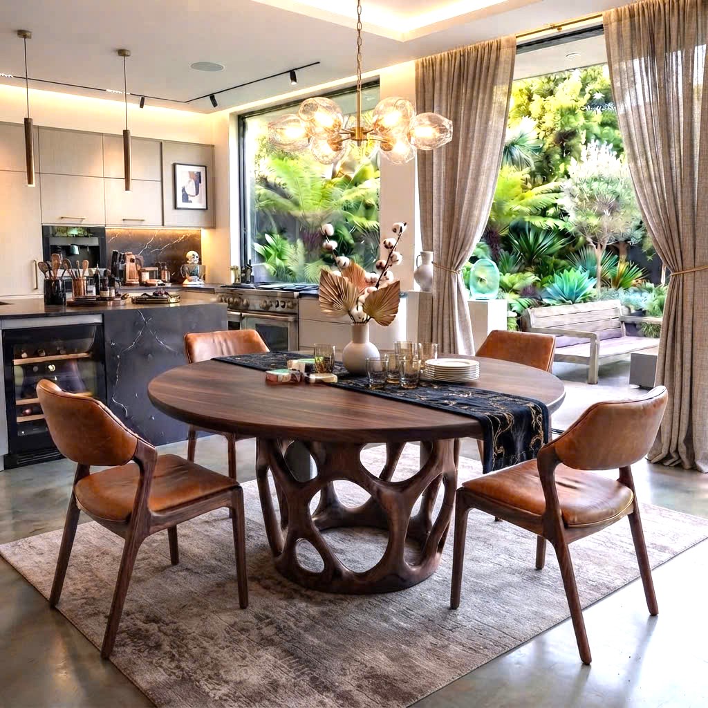 Luxali Wooden Luxurious and uniquely crafted wooden dining table ( chairs not included) designed to create a warm and inviting atmosphere. - Image 3