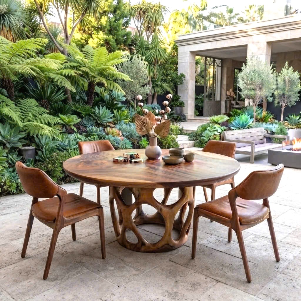 Luxali Wooden Luxurious and uniquely crafted wooden dining table ( chairs not included) designed to create a warm and inviting atmosphere. - Image 7