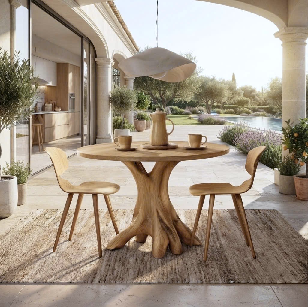 Luxali Wooden Luxurious and uniquely crafted wooden dining table ( chairs not included) designed to create a warm and inviting atmosphere. - Image 6