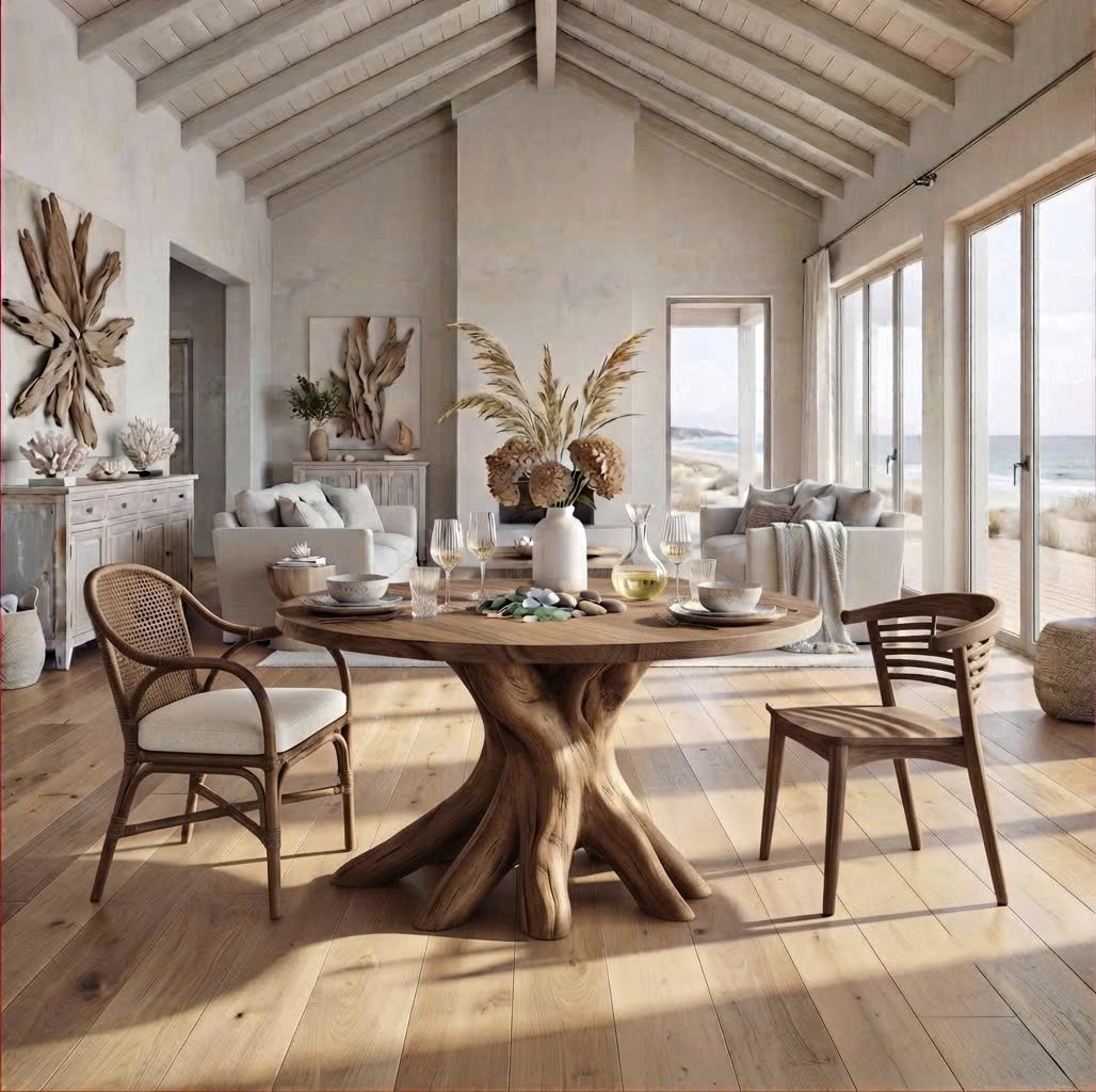 Luxali Wooden Luxurious and uniquely crafted wooden dining table ( chairs not included) designed to create a warm and inviting atmosphere. - Image 5