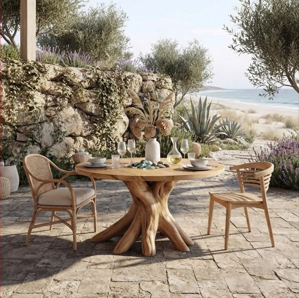 Luxali Wooden Luxurious and uniquely crafted wooden dining table ( chairs not included) designed to create a warm and inviting atmosphere. - Image 8