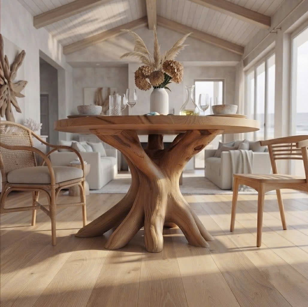Luxali Wooden Luxurious and uniquely crafted wooden dining table ( chairs not included) designed to create a warm and inviting atmosphere. - Image 9