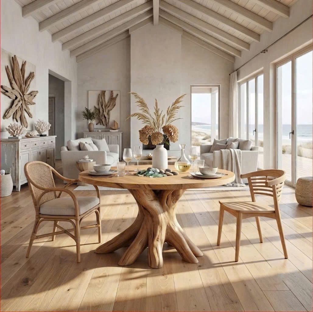 Luxali Wooden Luxurious and uniquely crafted wooden dining table ( chairs not included) designed to create a warm and inviting atmosphere. - Image 10