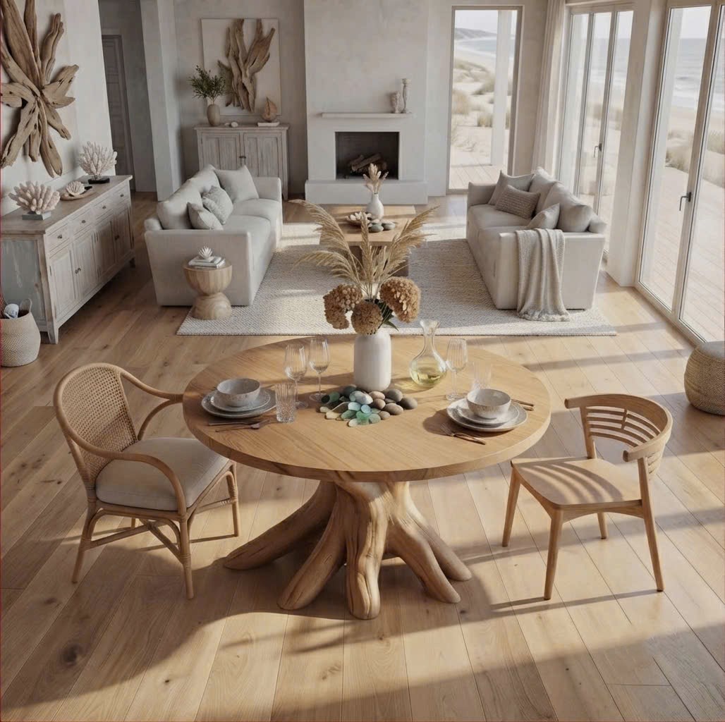 Luxali Wooden Luxurious and uniquely crafted wooden dining table ( chairs not included) designed to create a warm and inviting atmosphere. - Image 12