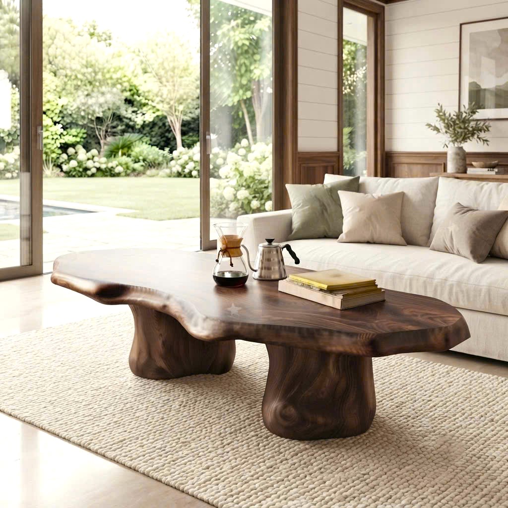 Luxali Modern Solid Wood Coffee Table Living Room Handmade Natural Eco-Friendly Durable Easy Clean Antique Decor Home Furniture - Image 3