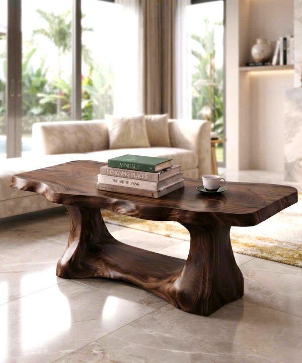 Unique Design Solid Wooden Coffee Table For Living Room Handcraft Wooden Coffee Table Made In Vietnam