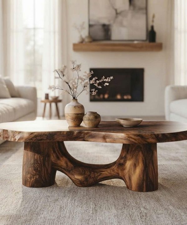 Unique Design Solid Wooden Coffee Table For Living Room Handcraft Wooden Coffee Table Made In Vietnam