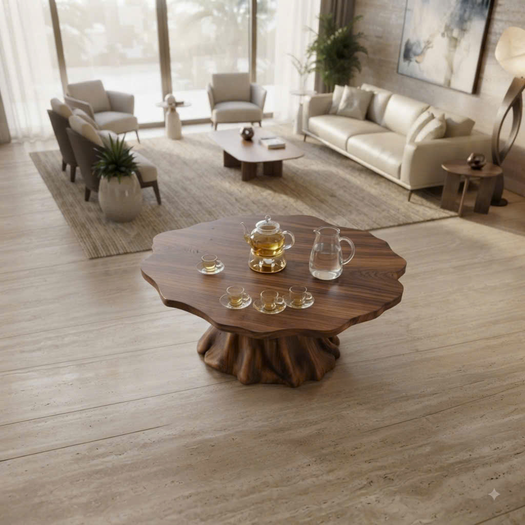 Wholesale Luxali Modern Solid Wood Coffee Table Living Room Handmade Natural Eco-Friendly Durable Decor Unique Design - Image 4