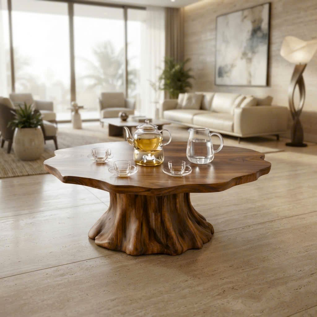 Wholesale Luxali Modern Solid Wood Coffee Table Living Room Handmade Natural Eco-Friendly Durable Decor Unique Design - Image 5