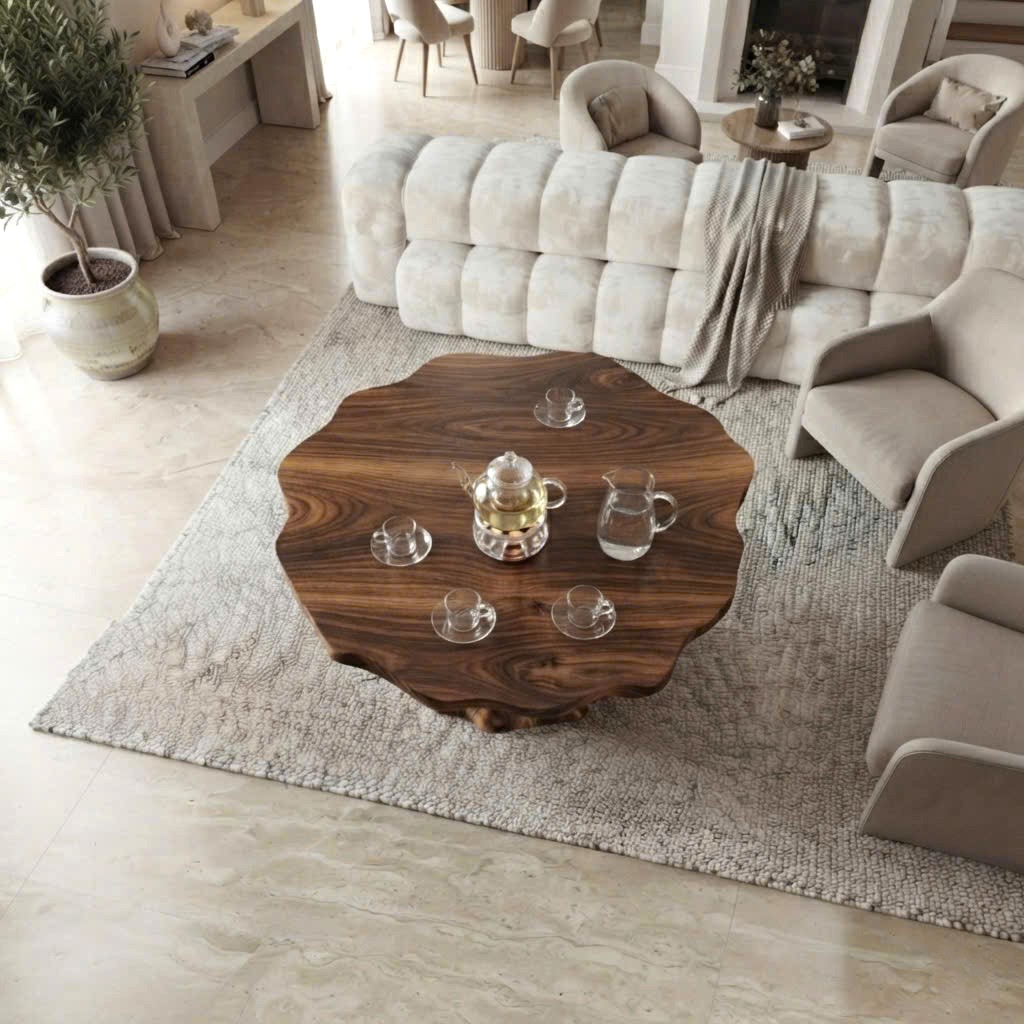 Wholesale Luxali Modern Solid Wood Coffee Table Living Room Handmade Natural Eco-Friendly Durable Decor Unique Design - Image 7