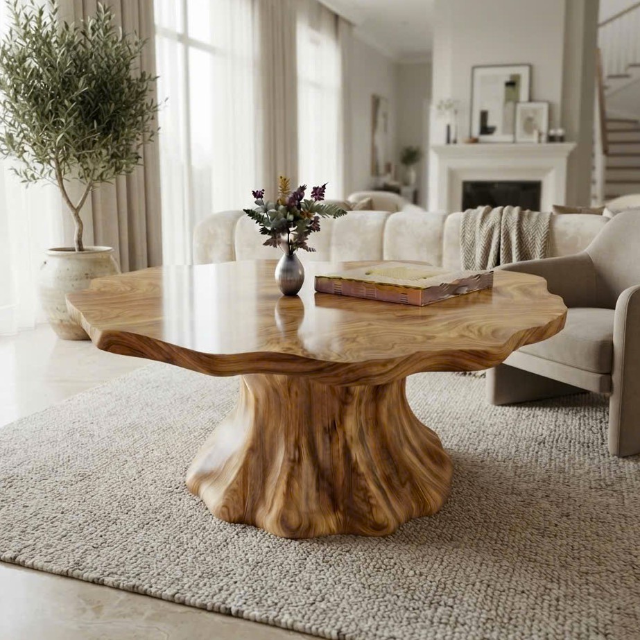 Wholesale Luxali Modern Solid Wood Coffee Table Living Room Handmade Natural Eco-Friendly Durable Decor Unique Design - Image 10