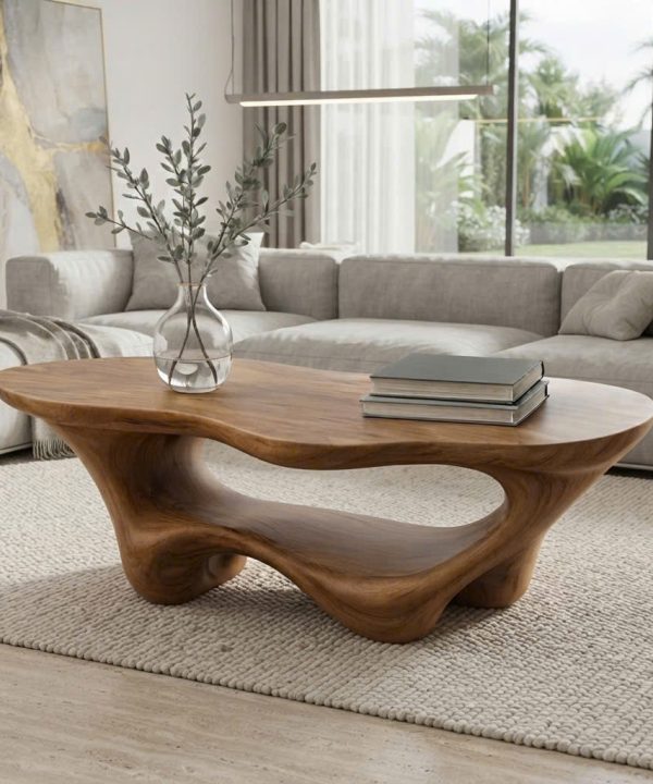 Alternative view of Wholesale Luxali Modern Solid Wood Coffee Table Living Room Handmade Natural Eco-Friendly Durable Decor Unique Design