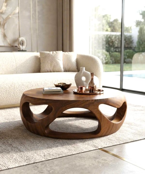 Alternative view of Wholesale Luxali Modern Solid Wood Coffee Table Living Room Handmade Natural Eco-Friendly Durable Decor Unique Design