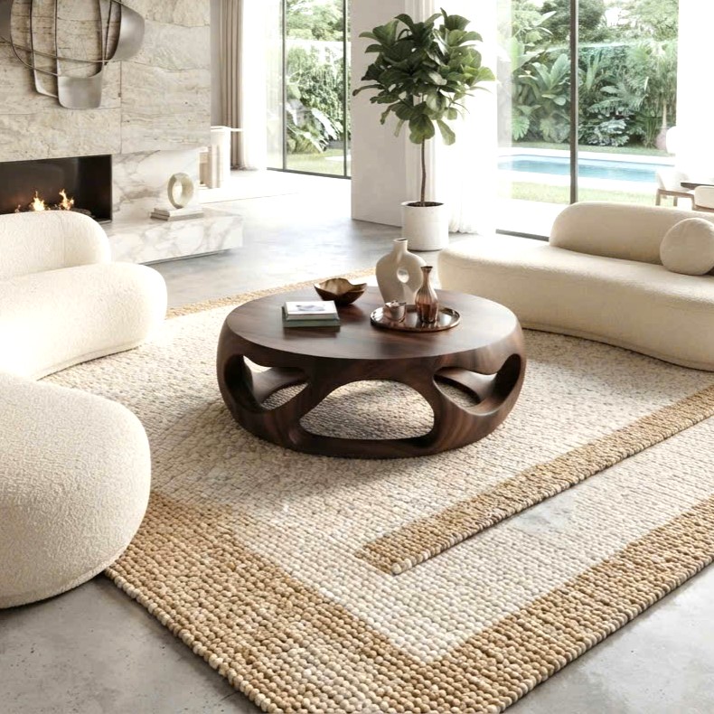 Wholesale Luxali Modern Solid Wood Coffee Table Living Room Handmade Natural Eco-Friendly Durable Decor Unique Design - Image 7