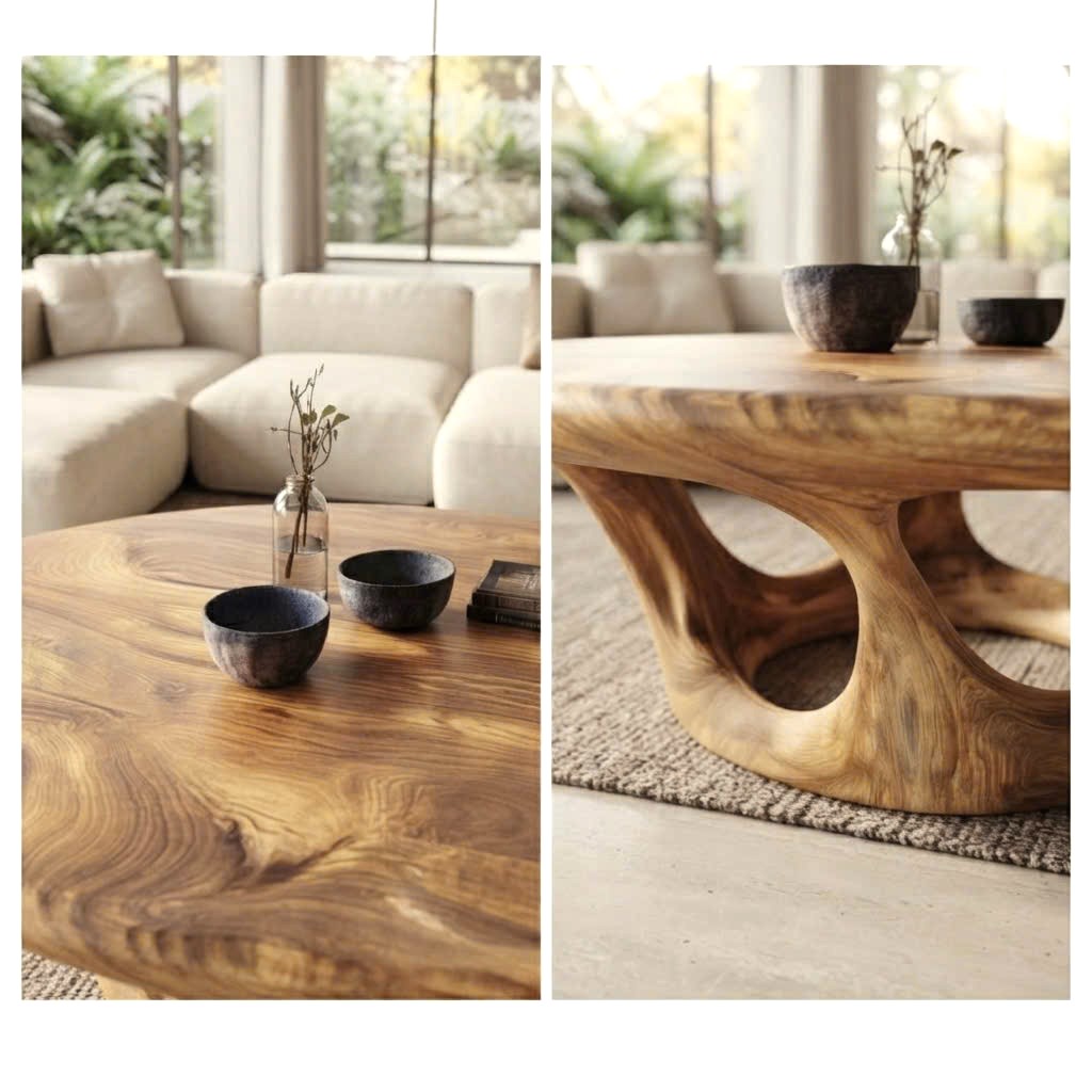 Unique Design Solid Wooden Coffee Table For Living Room Handcraft Wooden Coffee Table Made In Vietnam - Image 3