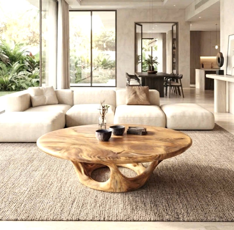 Unique Design Solid Wooden Coffee Table For Living Room Handcraft Wooden Coffee Table Made In Vietnam - Image 5