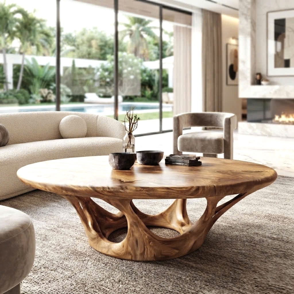 Unique Design Solid Wooden Coffee Table For Living Room Handcraft Wooden Coffee Table Made In Vietnam - Image 2