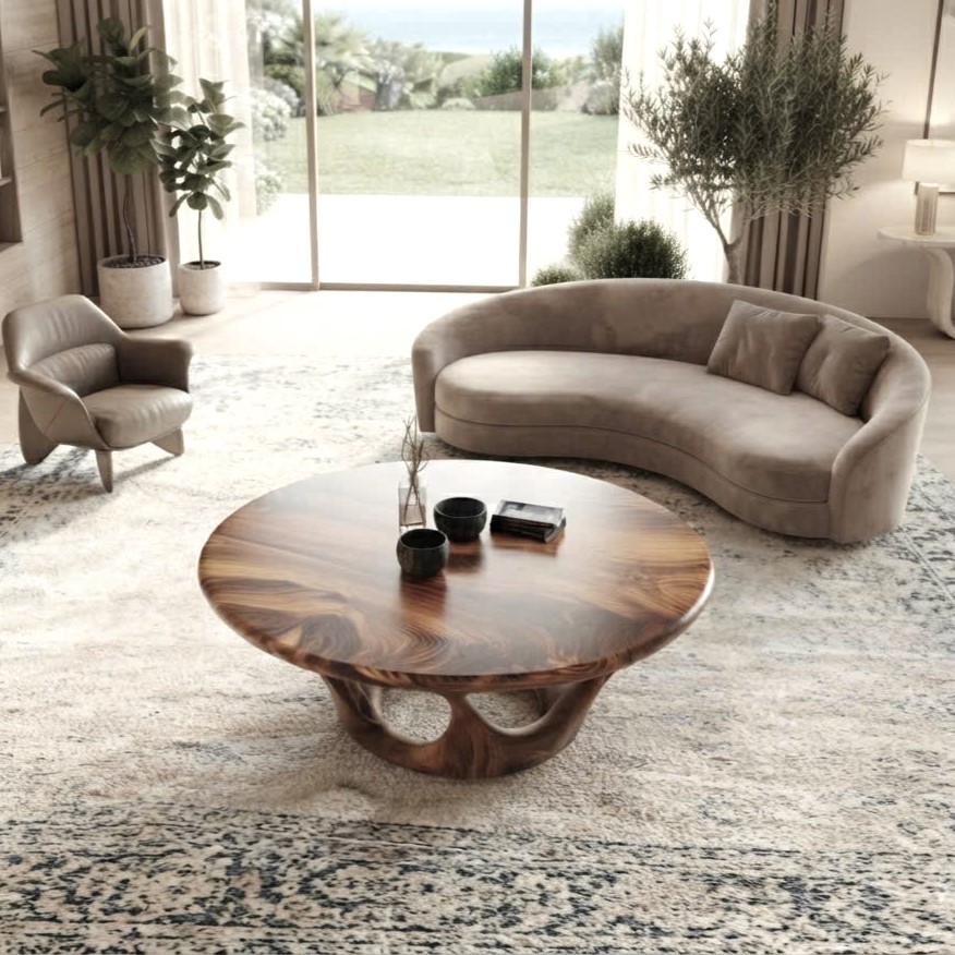 Unique Design Solid Wooden Coffee Table For Living Room Handcraft Wooden Coffee Table Made In Vietnam - Image 9