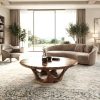 Unique Design Solid Wooden Coffee Table For Living Room Handcraft Wooden Coffee Table Made In Vietnam