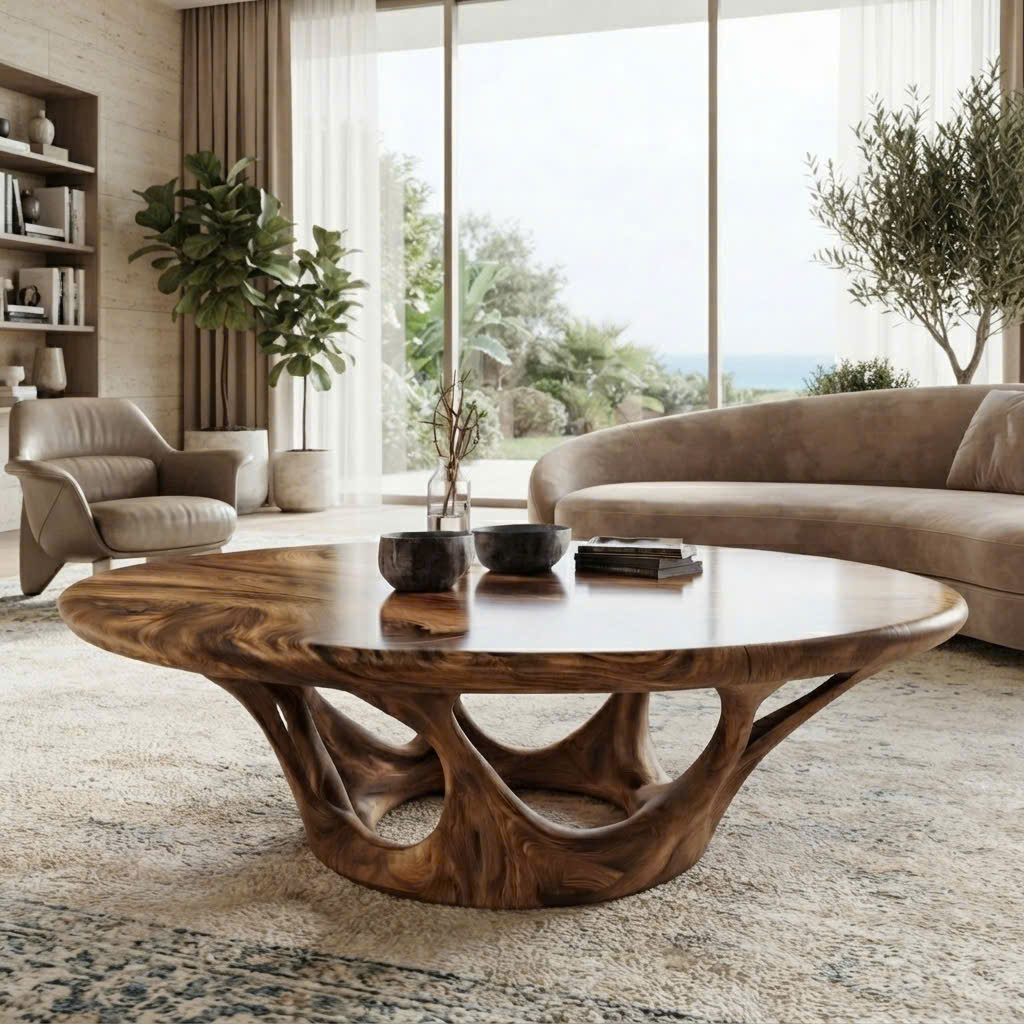 Unique Design Solid Wooden Coffee Table For Living Room Handcraft Wooden Coffee Table Made In Vietnam - Image 10