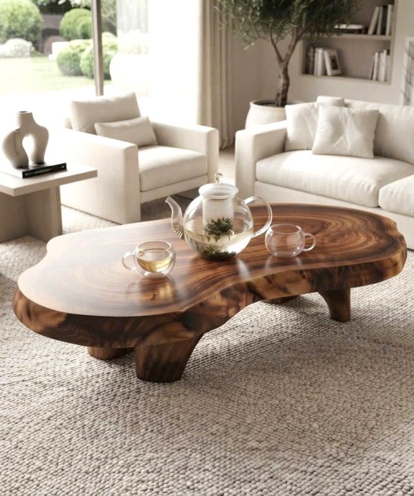 Luxali Wooden Unique Design Solid Wooden Coffee Table For Living Room Handcraft Wooden Coffee Table Made In Vietnam