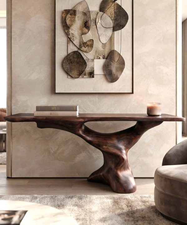 Alternative view of Luxali Wooden Eco-Friendly Apartment Decor Natural Solid Wooden Console Tables With Unique Design wooden furniture Hotel Furniture Designer