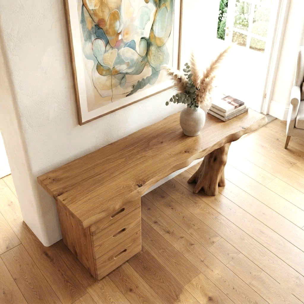 Luxali Wooden Eco-Friendly Apartment Decor Natural Solid Wooden Console Tables With Unique Design wooden furniture Hotel Furniture Designer - Image 3