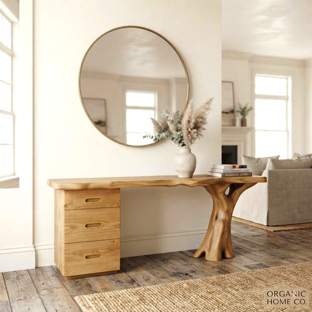 Luxali Wooden Eco-Friendly Apartment Decor Natural Solid Wooden Console Tables With Unique Design wooden furniture Hotel Furniture Designer - Image 2
