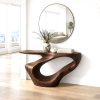 Luxali wooden Modern Solid Wood Console Table| Entryway wooden furniture| Rustic live edge console table With Pedestal Base Handmade Entryway Furniture For Living Room