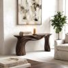 Luxali wooden Modern Solid Wood Console Table| Entryway wooden furniture| Rustic live edge console table With Pedestal Base Handmade Entryway Furniture For Living Room