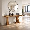 Luxali wooden Modern Solid Wood Console Table| Entryway wooden furniture| Rustic live edge console table With Pedestal Base Handmade Entryway Furniture For Living Room