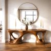 Luxali Handmade Wooden Console Table — a modern farmhouse masterpiece, meticulously handcrafted from solid natural Monkey Pod wood, showcasing refined artistry and designed to elevate any living room.