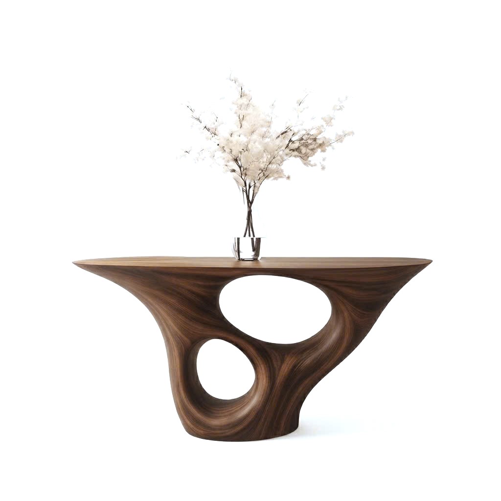 Luxali Handmade Wooden Console Table — a modern farmhouse masterpiece, meticulously handcrafted from solid natural Monkey Pod wood, showcasing refined artistry and designed to elevate any living room. - Image 10
