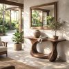 Eco-Friendly Apartment Decor Natural Solid Wooden Console Tables With Unique Design wooden furniture Hotel Furniture Designer