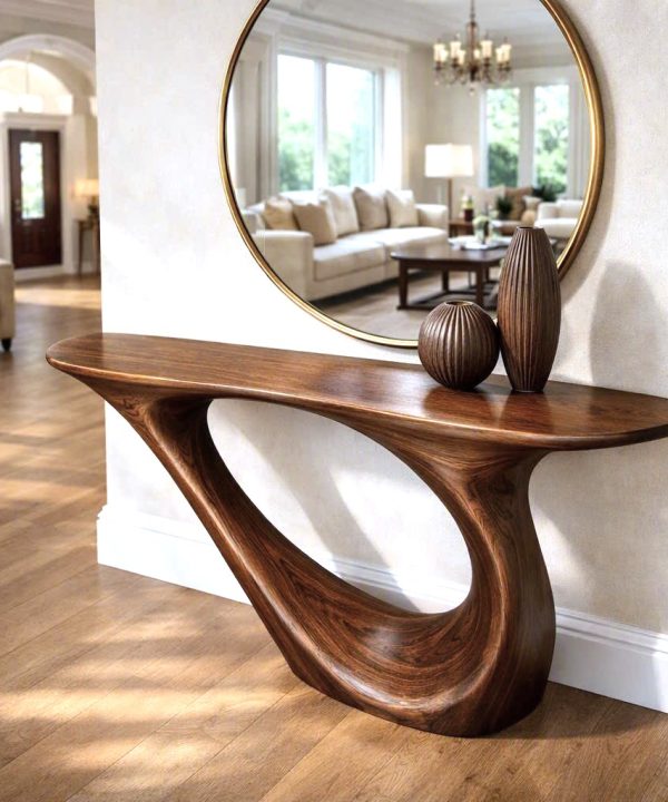 Alternative view of Rustic Live Edge Console Table Entryway Design Rustic Live Edge Console Table Entryway Design Handcrafted Accent Table Furniture