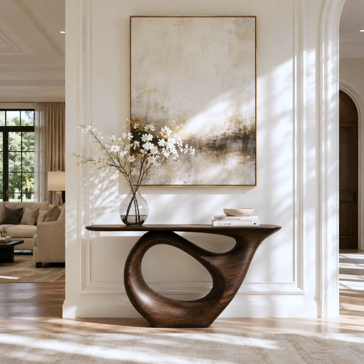Eco-Friendly Apartment Decor Natural Solid Wooden Console Tables With Unique Design wooden furniture Hotel Furniture Designer - Image 7