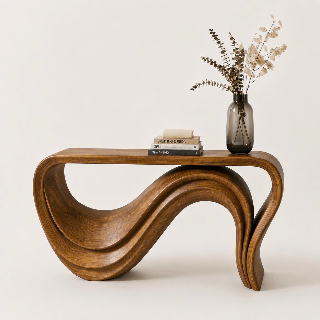 Luxali Handmade Wooden Console Table — a modern farmhouse masterpiece, meticulously handcrafted from solid natural Monkey Pod wood, showcasing refined artistry and designed to elevate any living room.