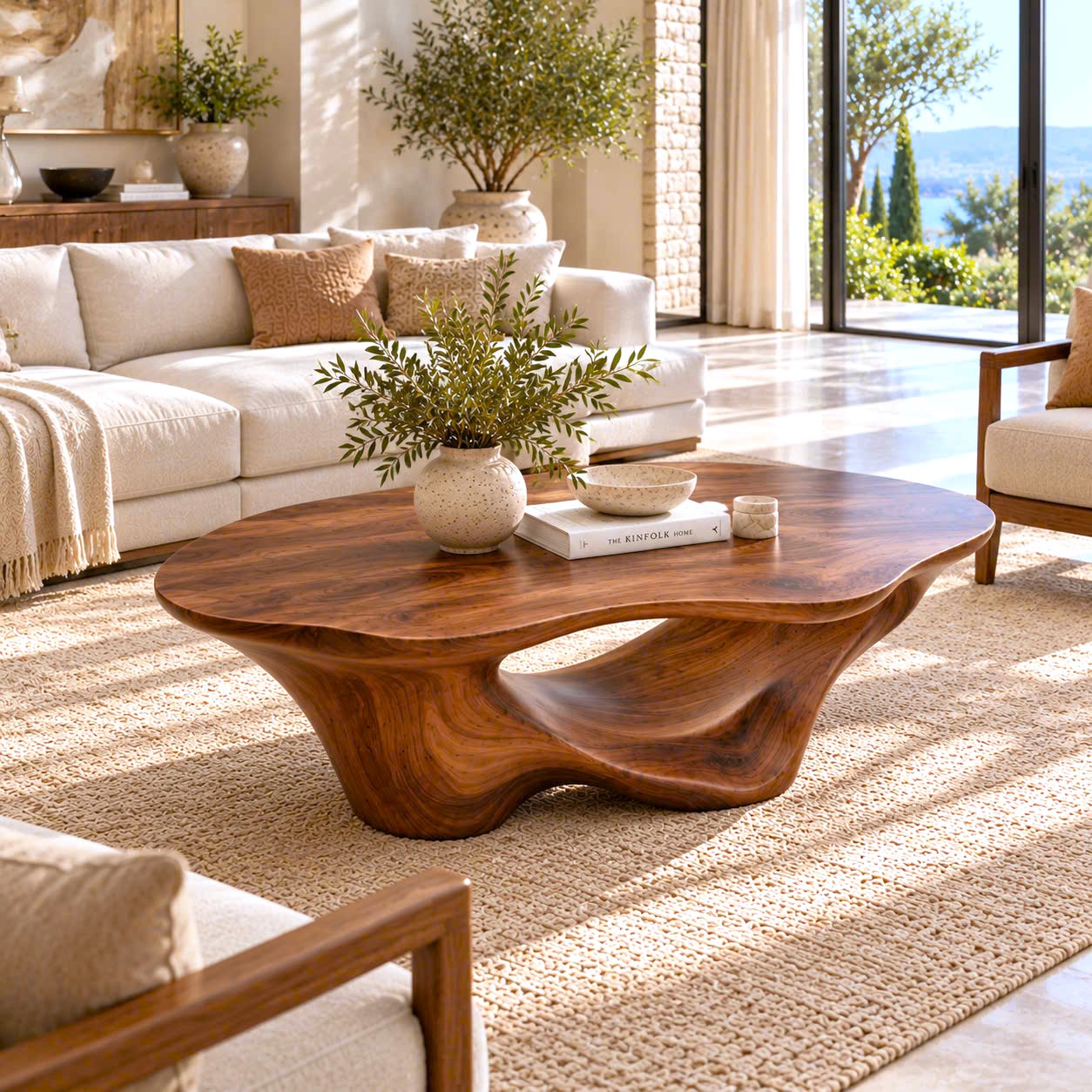 ACF 18 Luxali Modern Solid Wood Coffee Table Living Room Handmade Natural Eco-Friendly Durable Decor Unique Design - Image 3