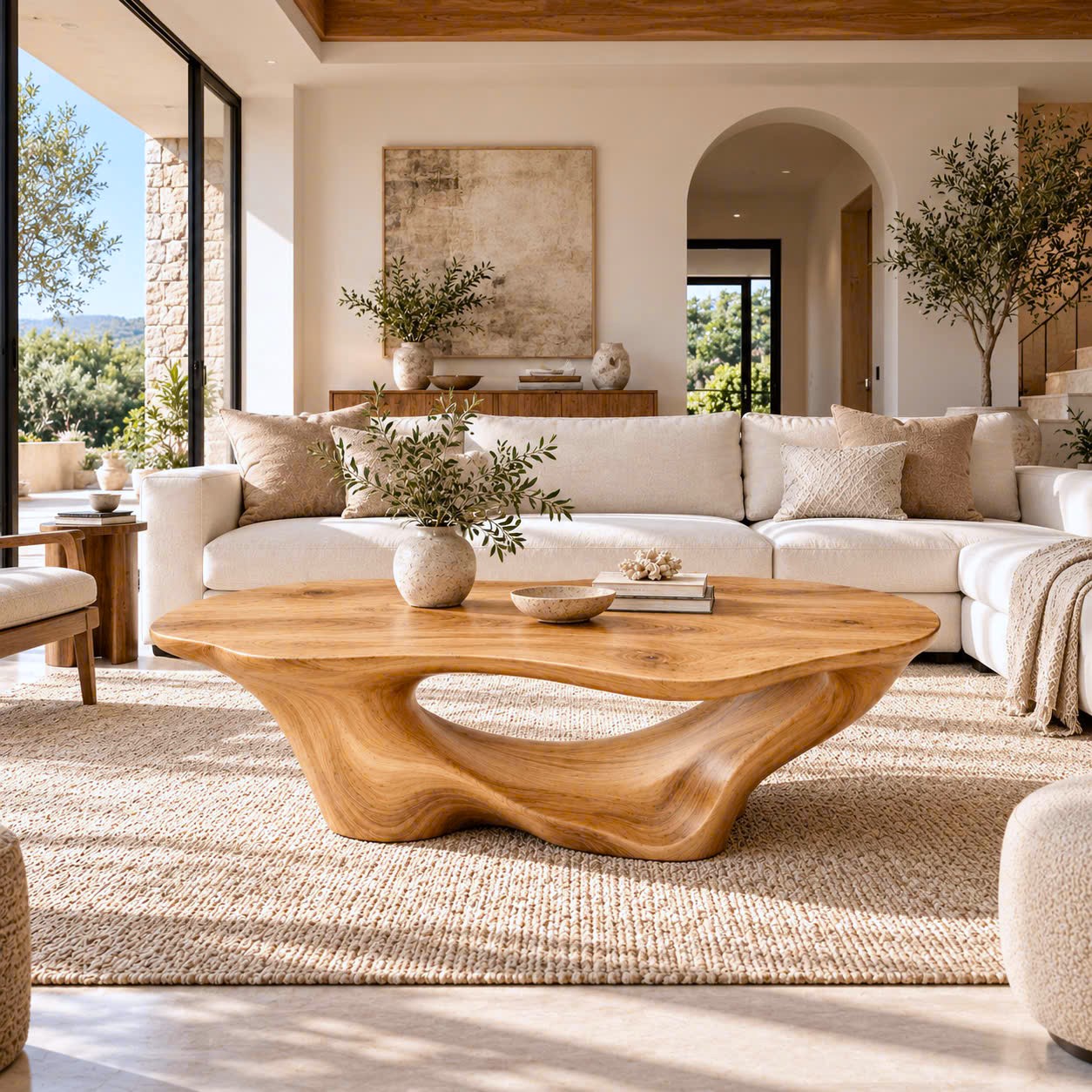 ACF 18 Luxali Modern Solid Wood Coffee Table Living Room Handmade Natural Eco-Friendly Durable Decor Unique Design - Image 5