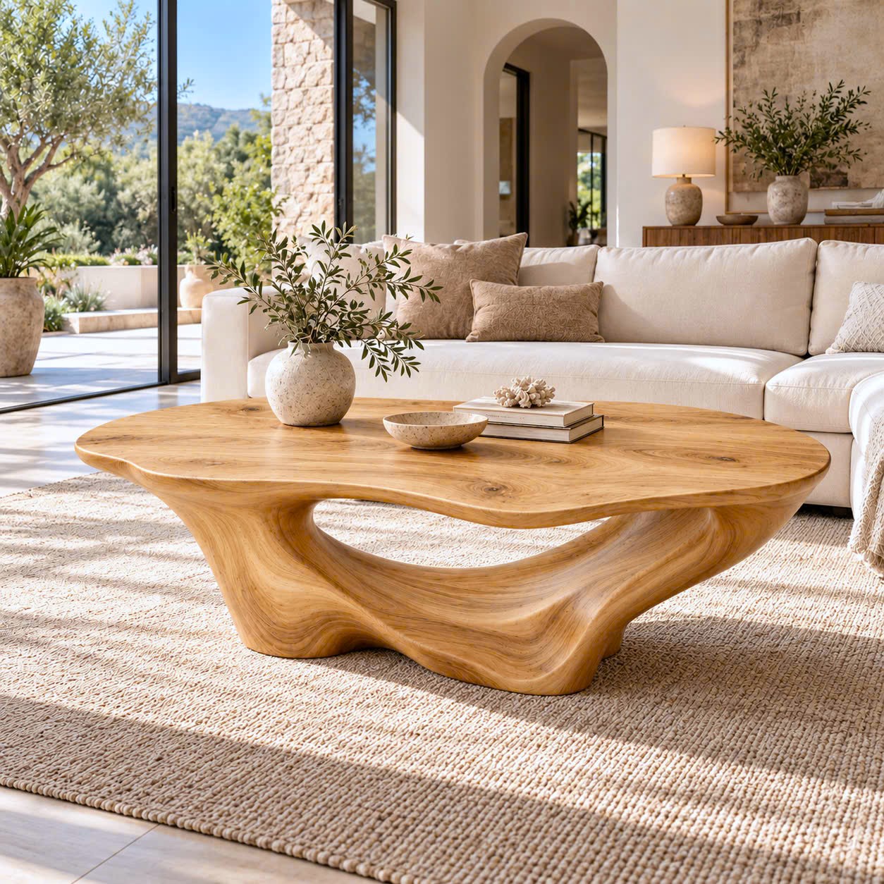 ACF 18 Luxali Modern Solid Wood Coffee Table Living Room Handmade Natural Eco-Friendly Durable Decor Unique Design - Image 7